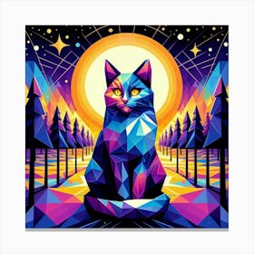 Lilo Low Poly Cat Canvas Print