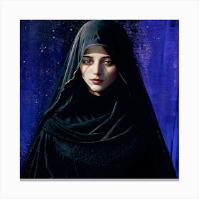 Woman In Black 1 Canvas Print