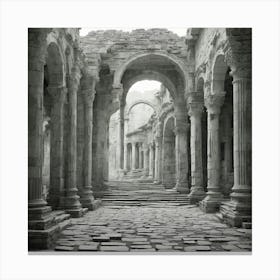 Ruins Of A Roman City Canvas Print