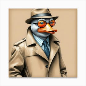 Detective Duck 5 Canvas Print