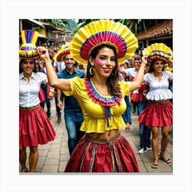 Colombian Dancers 2 Canvas Print