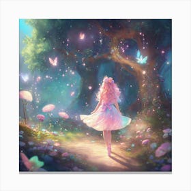 Shabby Chic Dreamy Glowums Pastel Woodland Freckle (1) Canvas Print