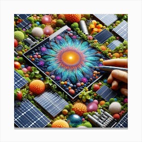 Solar Flower Canvas Print