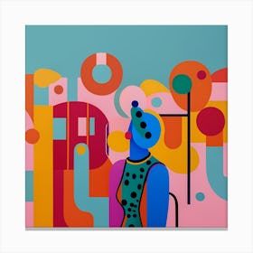 Woman In A City Canvas Print