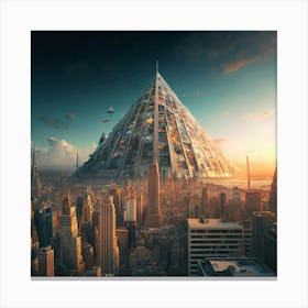 Pyramids In The Sky Canvas Print