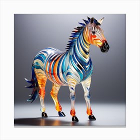 Glass Zebra Canvas Print