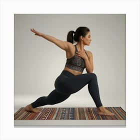 Yoga Pose Energy Canvas Print