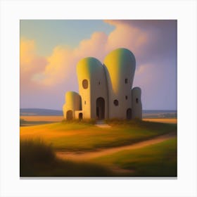 House In A Field Canvas Print