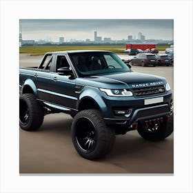 A Modified Dark Blue Range Rover Sport As A Pickup Truck 6 Leinwandbild