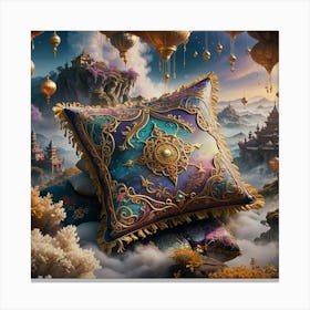 Pillow With Beautiful Art Canvas Print