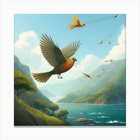 Birds In Flight Canvas Print