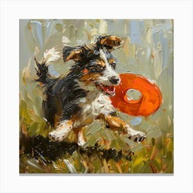 Frisbee Dog Canvas Print