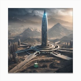 Futuristic City 347 Canvas Print