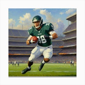 The Agile Warrior Football Athlete in Motion Canvas Print