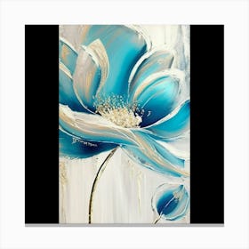 Blue Flower Painting 1 Canvas Print