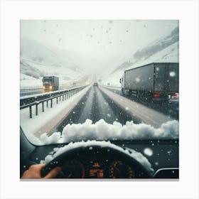 Snowy Road Canvas Print