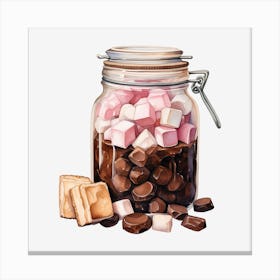 Jar Of Marshmallows 7 Canvas Print