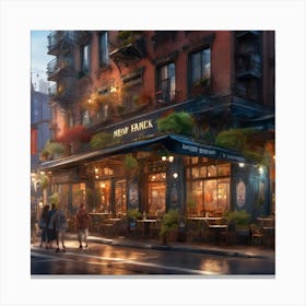 Corner Cafe Canvas Print