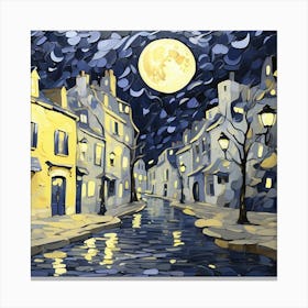Moonlight Street Canvas Print