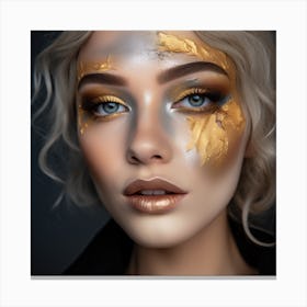 Gold Makeup Canvas Print