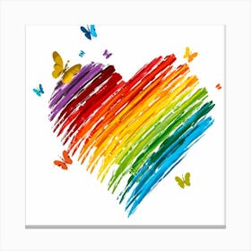 Rainbow Heart Canvas Print