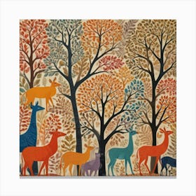 Deer In The Forest 11 Canvas Print