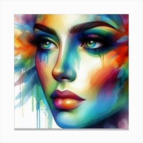 Colorful Woman Canvas Print