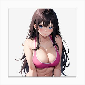 Sexy Anime Gym Girl Canvas Print