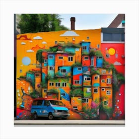 Colorful Street In Argentina Canvas Print