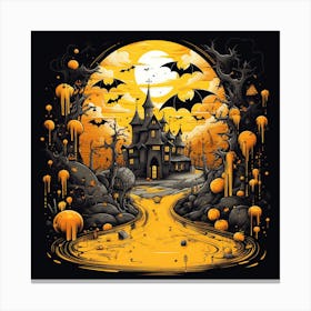 Halloween Castle Canvas Print