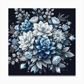 Blue Flowers Canvas Print