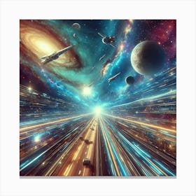 Space Highway Canvas Print