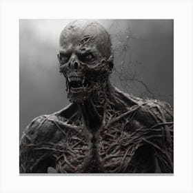 Zombie Skeleton Canvas Print