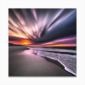 Sunset At The Beach 8 Canvas Print