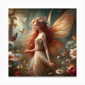 Fairy In The Forest 37 Canvas Print