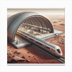 Train Station On Mars 1 Canvas Print