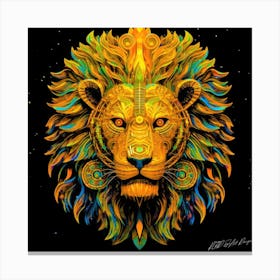 Wild Cat - Lion Of The Night Canvas Print