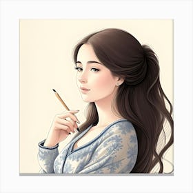 Asian Girl Canvas Print