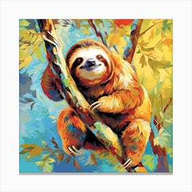 Sloth Painting 1 Canvas Print