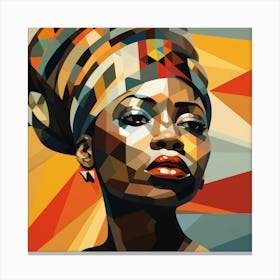 Cubism Ugandan Woman 04+ Canvas Print