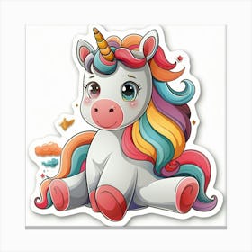 Unicorn Sticker 3 Canvas Print