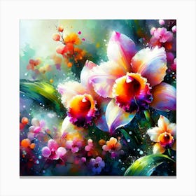 Colorful Orchids 1 Canvas Print