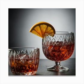 Two Glasses Of A Cocktail Canvas Print