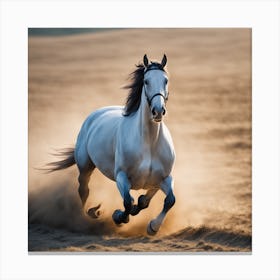 Close Up Of The Horse In Gallop (7) Canvas Print
