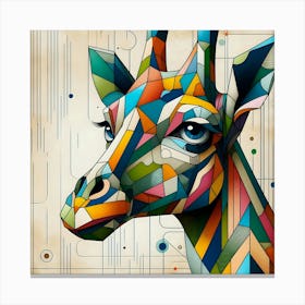 Geometric Giraffe Canvas Print