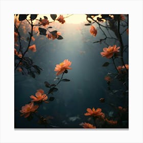 Roses At Sunset Canvas Print