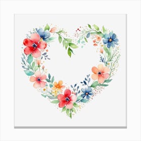 Heart Of Flowers Canvas Print