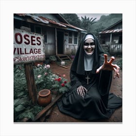 Roses Village Canvas Print