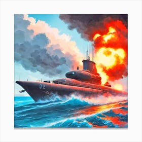 Russian Submarine 3 Canvas Print