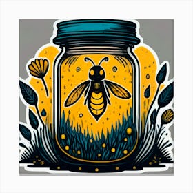 Bee In Jar 2 Canvas Print